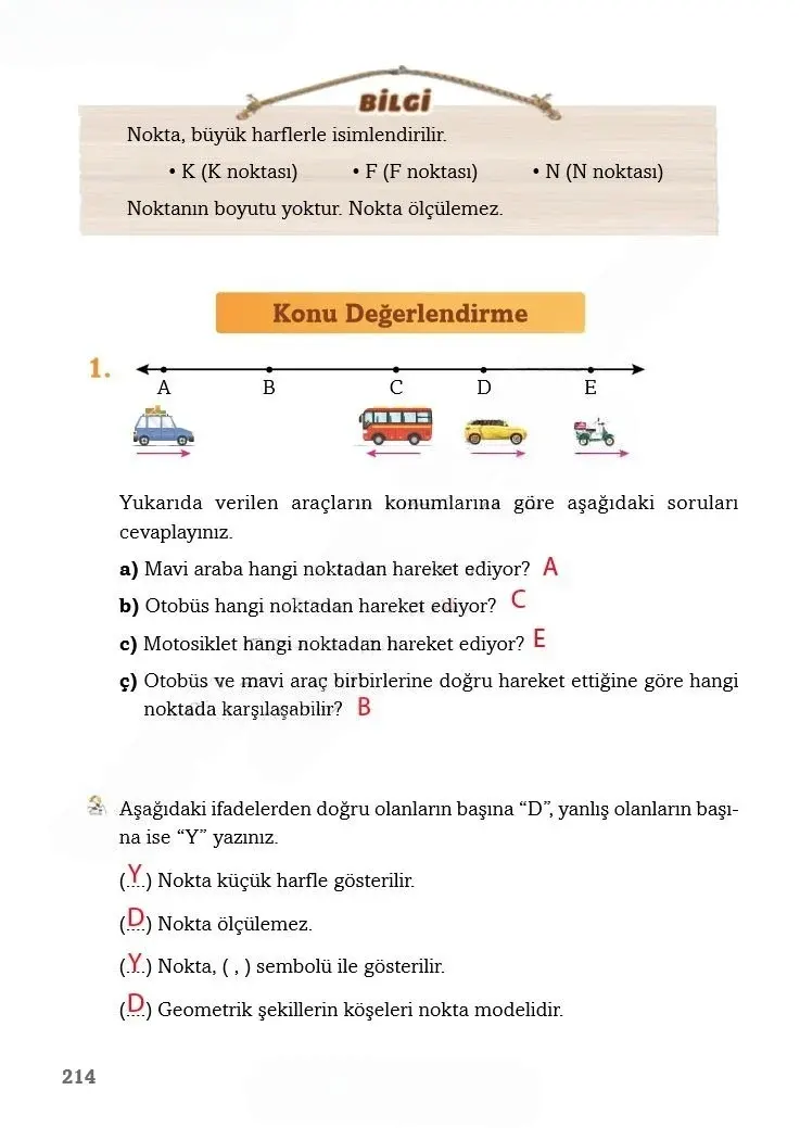 3. Sınıf Matematik Ders Kitabı Cevapları Ekoyay Yayınları Sayfa 214 Çözüm Görseli
