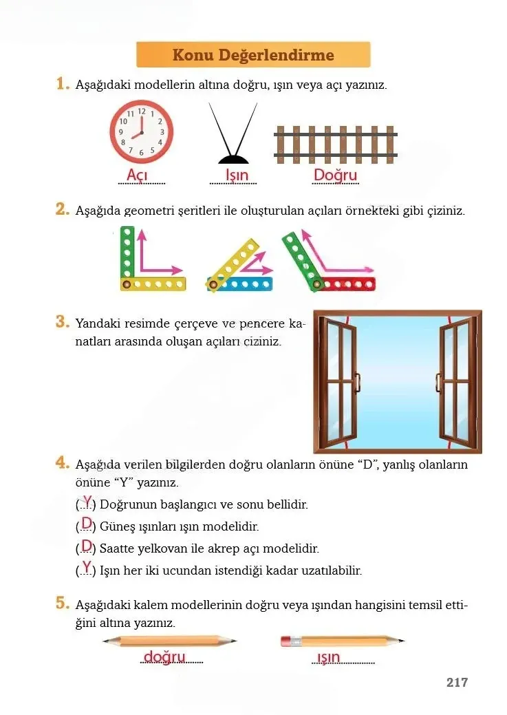 3. Sınıf Matematik Ders Kitabı Cevapları Ekoyay Yayınları Sayfa 217 Çözüm Görseli