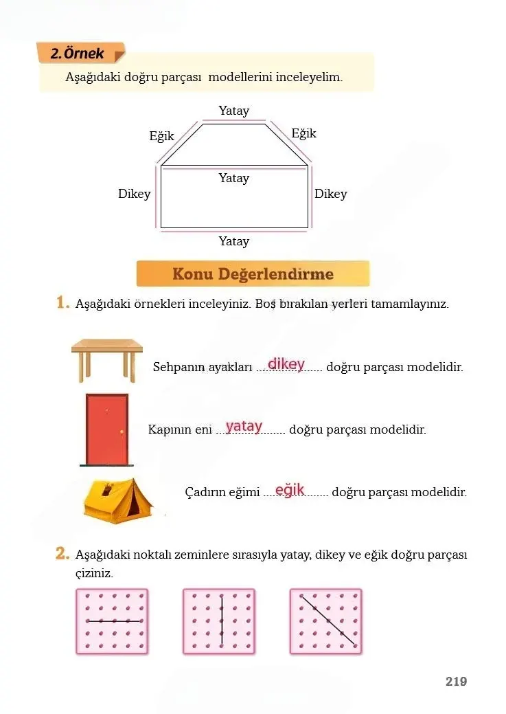 3. Sınıf Matematik Ders Kitabı Cevapları Ekoyay Yayınları Sayfa 219 Çözüm Görseli