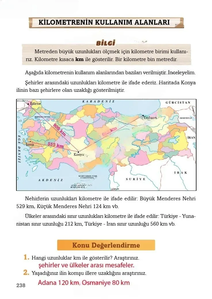 3. Sınıf Matematik Ders Kitabı Cevapları Ekoyay Yayınları Sayfa 238 Çözüm Görseli