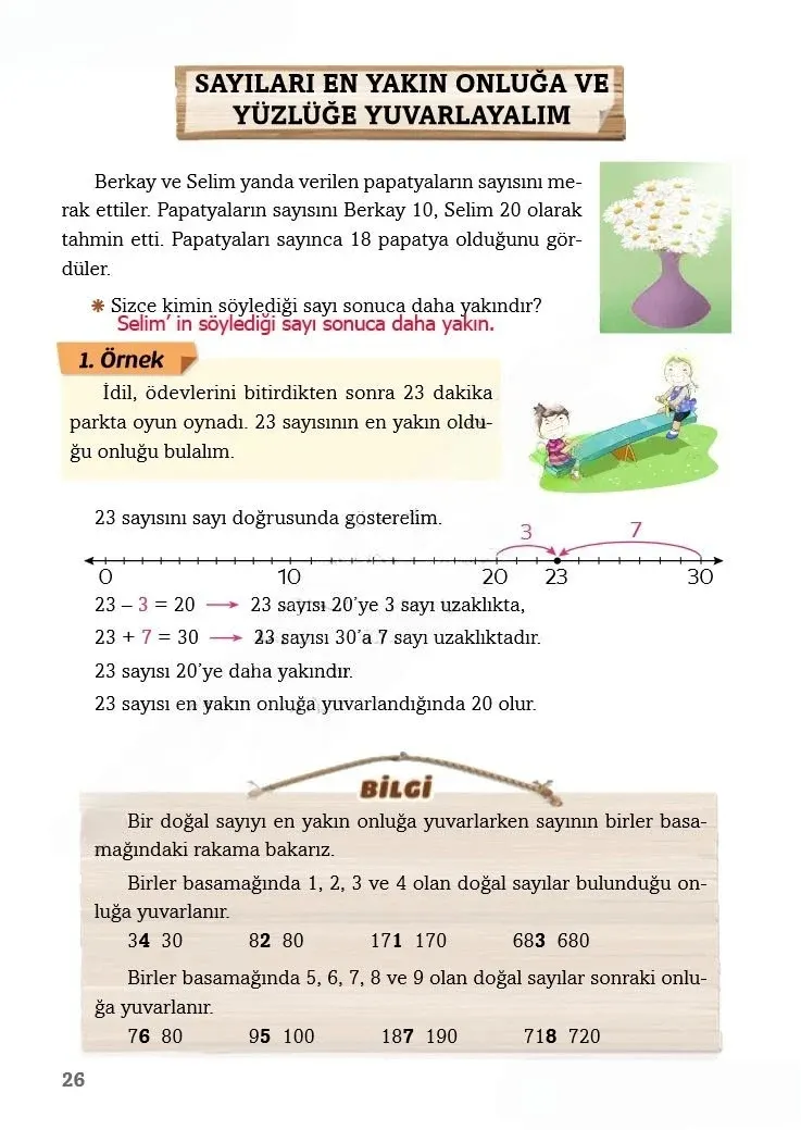 3. Sınıf Matematik Ders Kitabı Cevapları Ekoyay Yayınları Sayfa 26 Çözüm Görseli