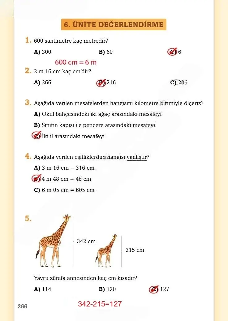 3. Sınıf Matematik Ders Kitabı Cevapları Ekoyay Yayınları Sayfa 266 Çözüm Görseli