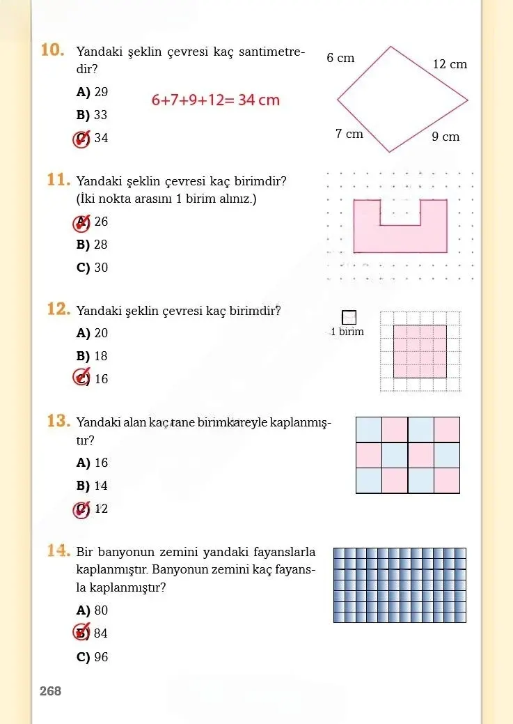 3. Sınıf Matematik Ders Kitabı Cevapları Ekoyay Yayınları Sayfa 268 Çözüm Görseli