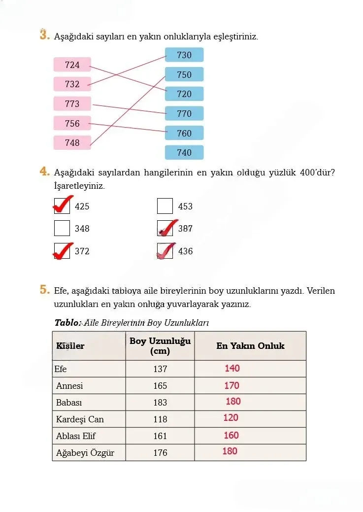 3. Sınıf Matematik Ders Kitabı Cevapları Ekoyay Yayınları Sayfa 31 Çözüm Görseli