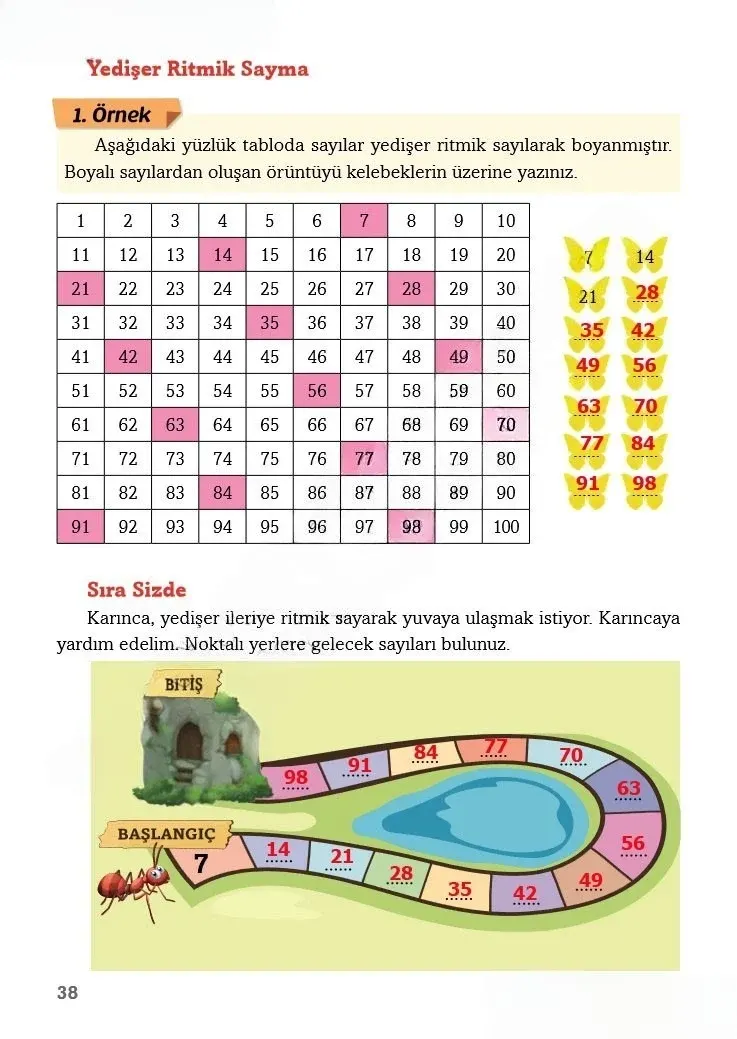 3. Sınıf Matematik Ders Kitabı Cevapları Ekoyay Yayınları Sayfa 38 Çözüm Görseli
