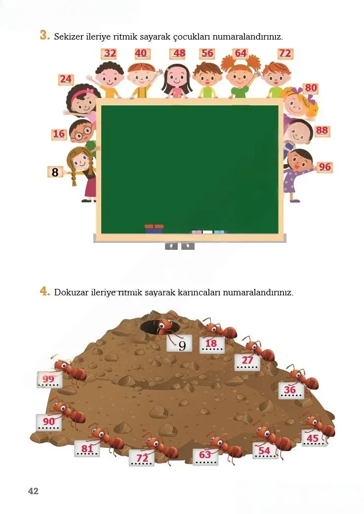 3. Sınıf Matematik Ders Kitabı Cevapları Ekoyay Yayınları Sayfa 42 Çözüm Görseli
