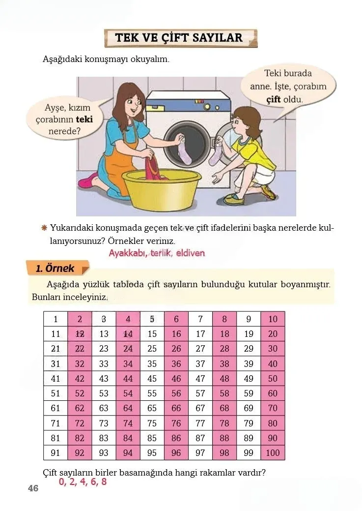 3. Sınıf Matematik Ders Kitabı Cevapları Ekoyay Yayınları Sayfa 46 Çözüm Görseli