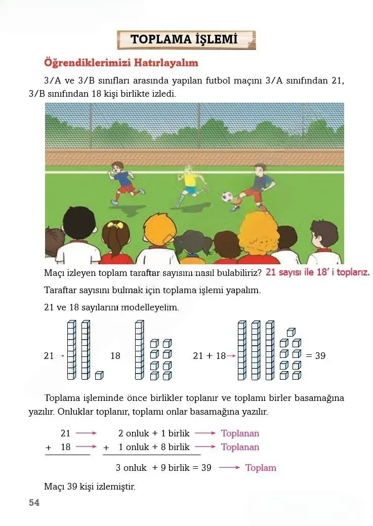 3. Sınıf Matematik Ders Kitabı Cevapları Ekoyay Yayınları Sayfa 54 Çözüm Görseli