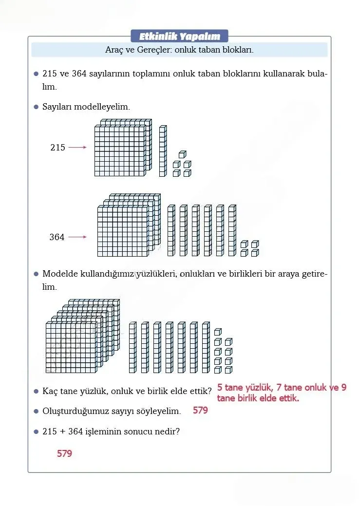 3. Sınıf Matematik Ders Kitabı Cevapları Ekoyay Yayınları Sayfa 55 Çözüm Görseli