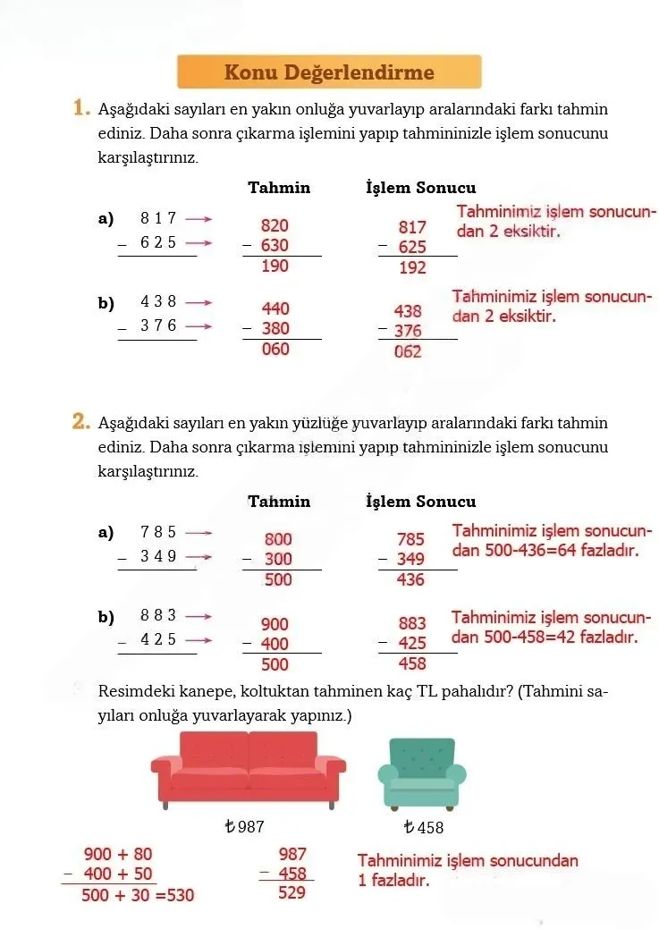 3. Sınıf Matematik Ders Kitabı Cevapları Ekoyay Yayınları Sayfa 87 Çözüm Görseli