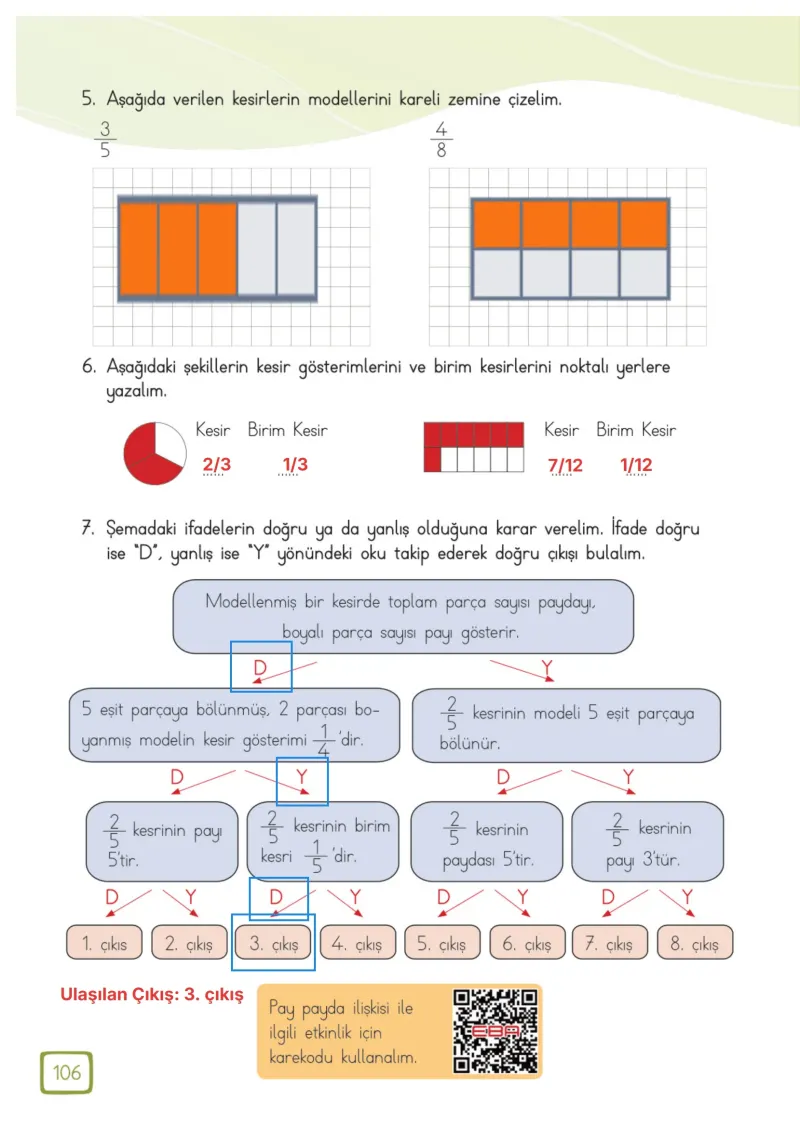 3. Sınıf Matematik Ders Kitabı Cevapları Meb Yayınları 1. Kitap Sayfa 106 Çözüm Görseli