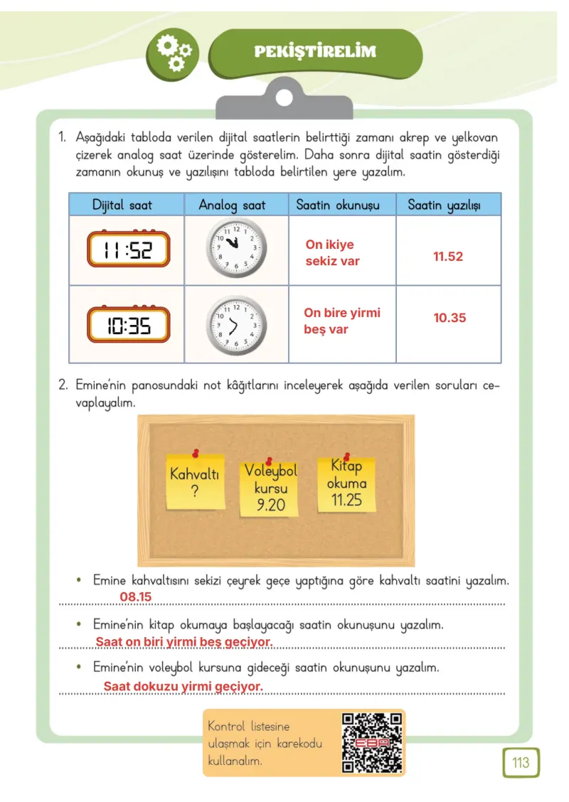 3. Sınıf Matematik Ders Kitabı Cevapları Meb Yayınları 1. Kitap Sayfa 113 Çözüm Görseli