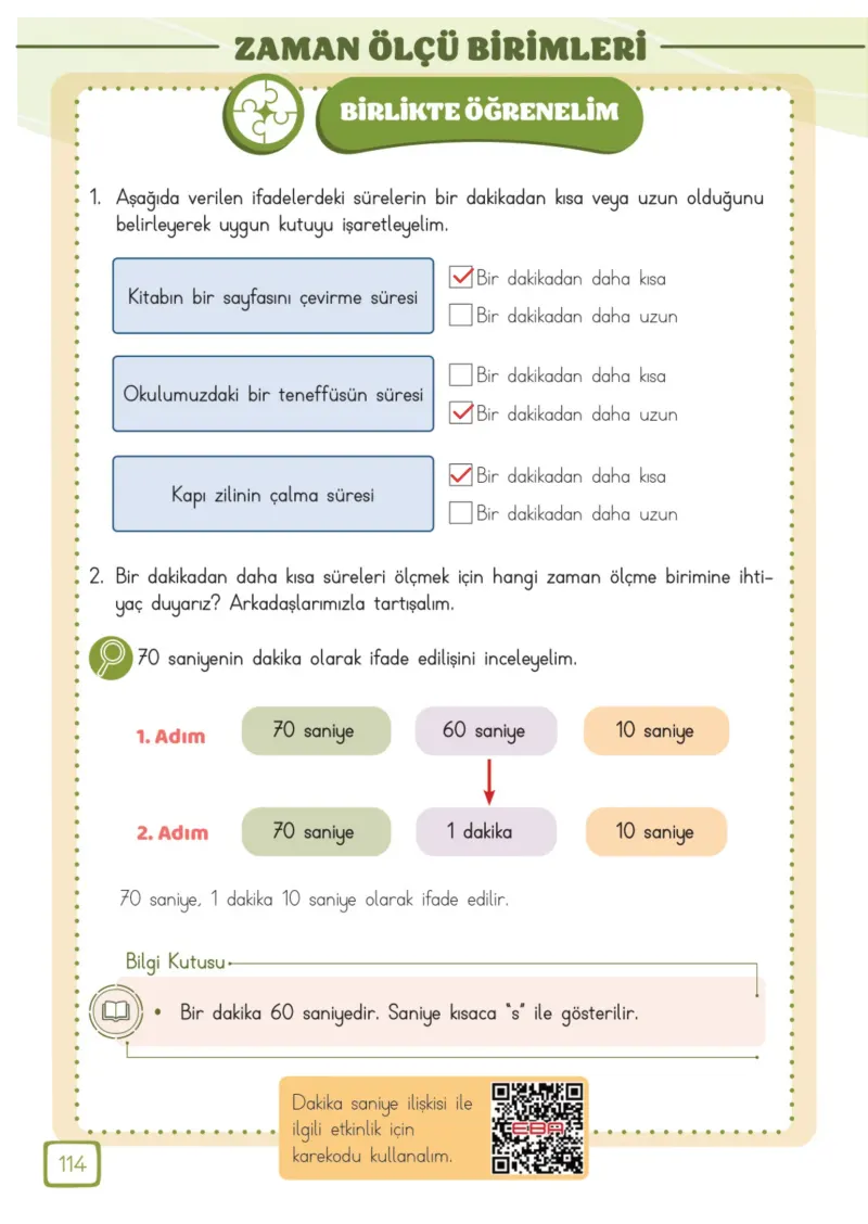 3. Sınıf Matematik Ders Kitabı Cevapları Meb Yayınları 1. Kitap Sayfa 114 Çözüm Görseli