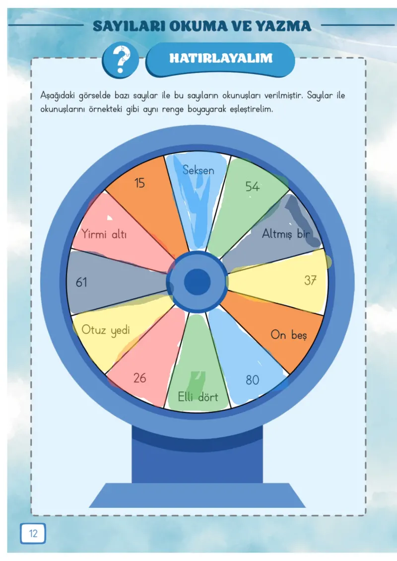 3. Sınıf Matematik Ders Kitabı Cevapları Meb Yayınları 1. Kitap Sayfa 12 Çözüm Görseli