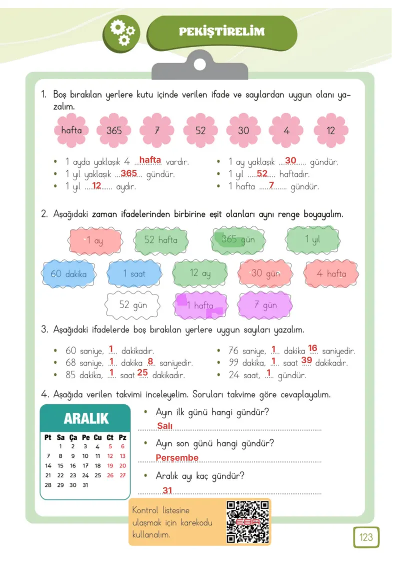 3. Sınıf Matematik Ders Kitabı Cevapları Meb Yayınları 1. Kitap Sayfa 123 Çözüm Görseli