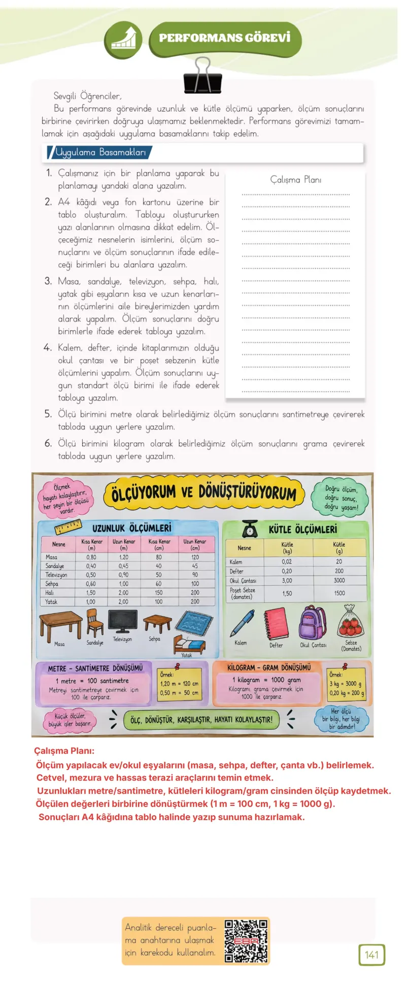 3. Sınıf Matematik Ders Kitabı Cevapları Meb Yayınları 1. Kitap Sayfa 141 Çözüm Görseli