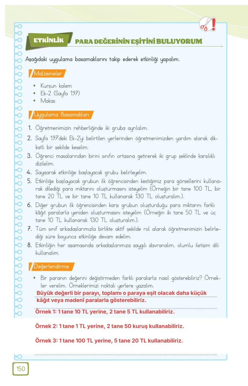 3. Sınıf Matematik Ders Kitabı Cevapları Meb Yayınları 1. Kitap Sayfa 150 Çözüm Görseli