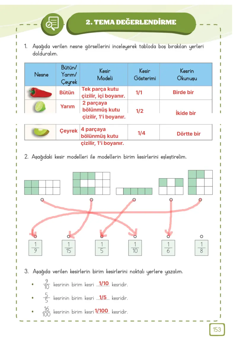 3. Sınıf Matematik Ders Kitabı Cevapları Meb Yayınları 1. Kitap Sayfa 153 Çözüm Görseli