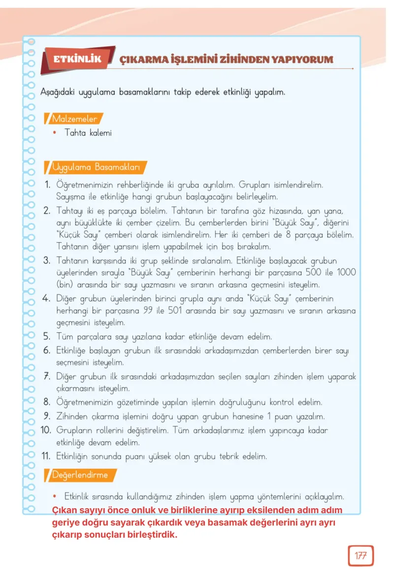 3. Sınıf Matematik Ders Kitabı Cevapları Meb Yayınları 1. Kitap Sayfa 177 Çözüm Görseli