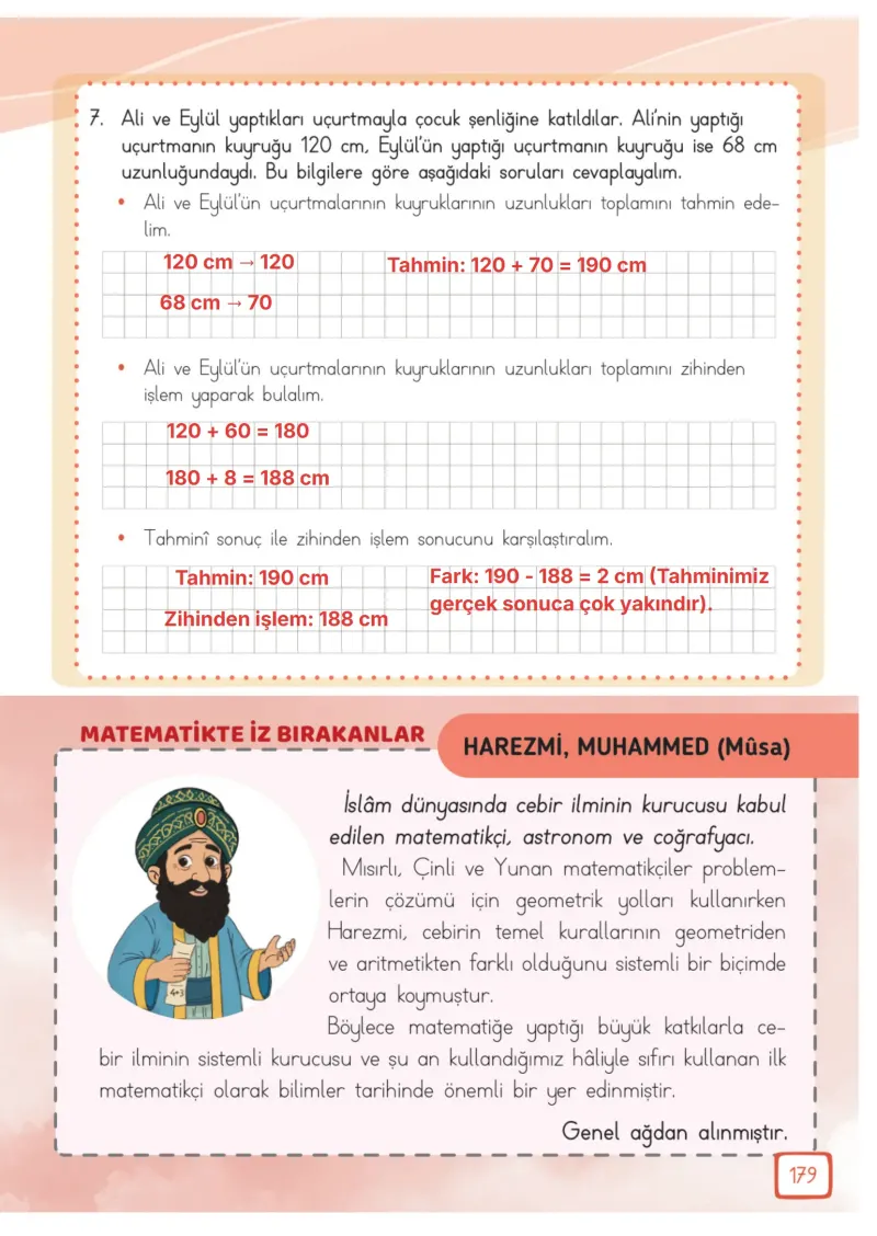 3. Sınıf Matematik Ders Kitabı Cevapları Meb Yayınları 1. Kitap Sayfa 179 Çözüm Görseli