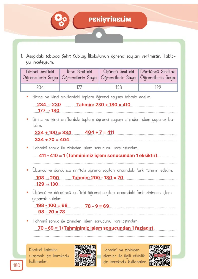3. Sınıf Matematik Ders Kitabı Cevapları Meb Yayınları 1. Kitap Sayfa 180 Çözüm Görseli