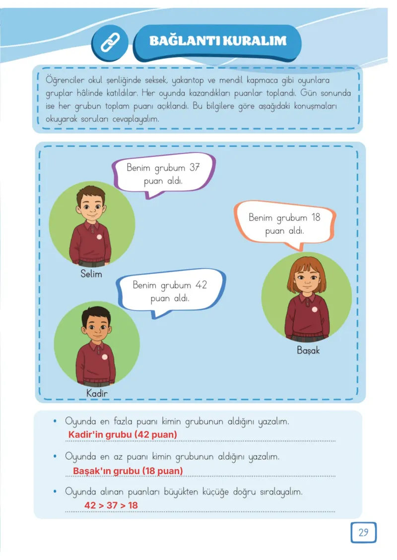3. Sınıf Matematik Ders Kitabı Cevapları Meb Yayınları 1. Kitap Sayfa 29 Çözüm Görseli