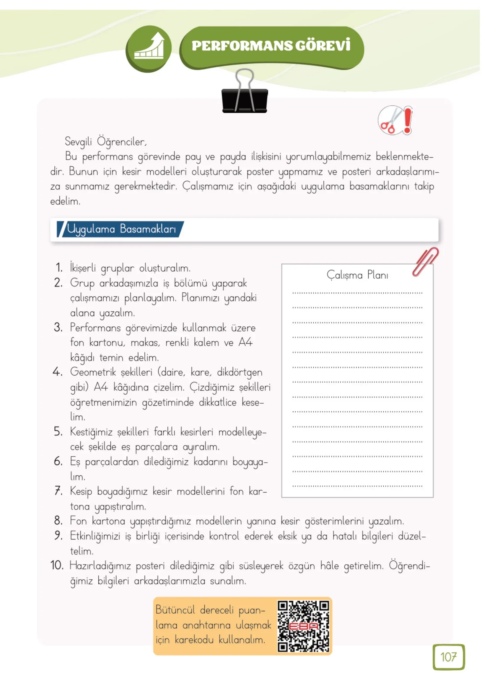 3. Sınıf Matematik Ders Kitabı Cevapları Meb Yayınları 1. Kitap Sayfa 107