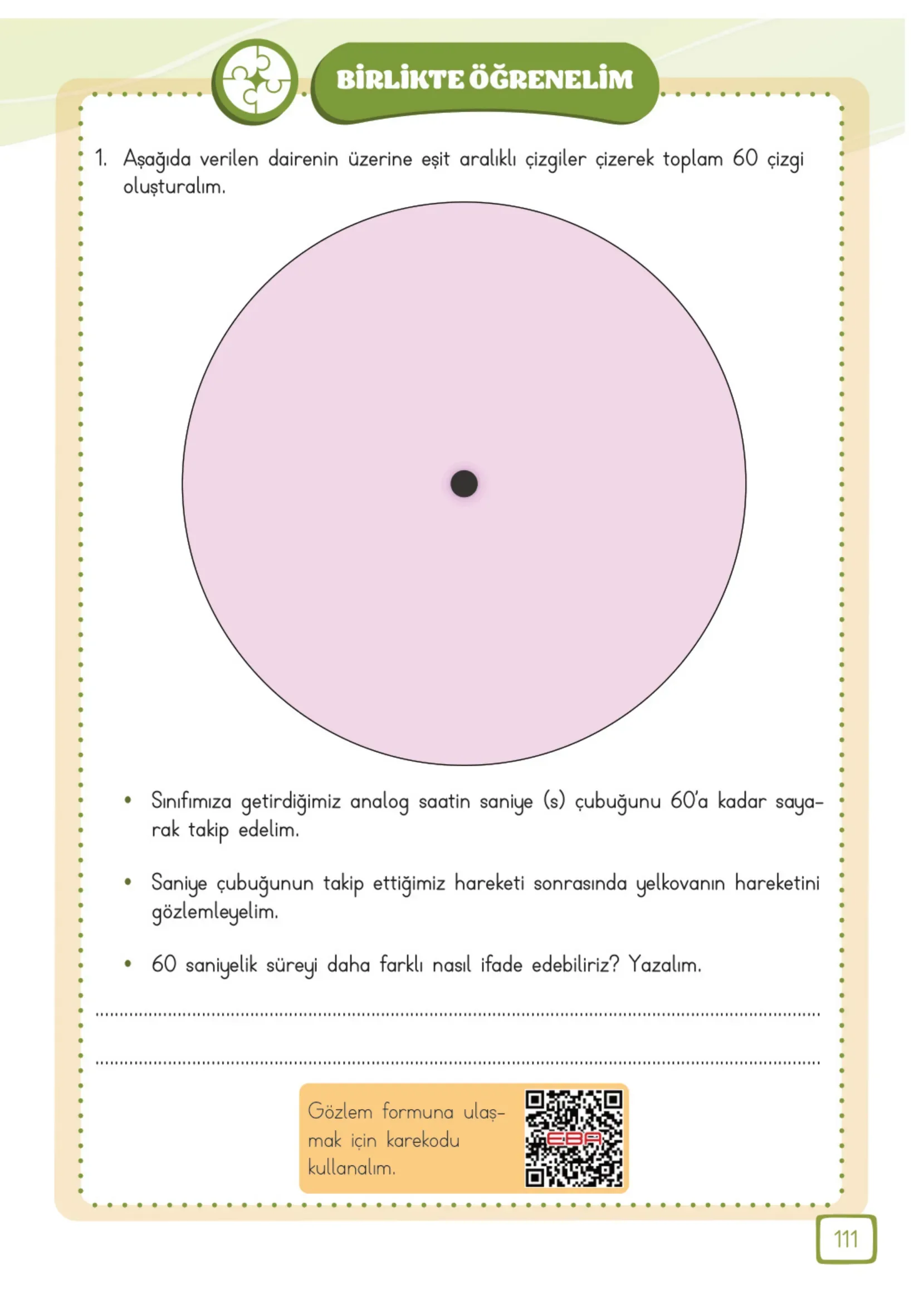 3. Sınıf Matematik Ders Kitabı Cevapları Meb Yayınları 1. Kitap Sayfa 111
