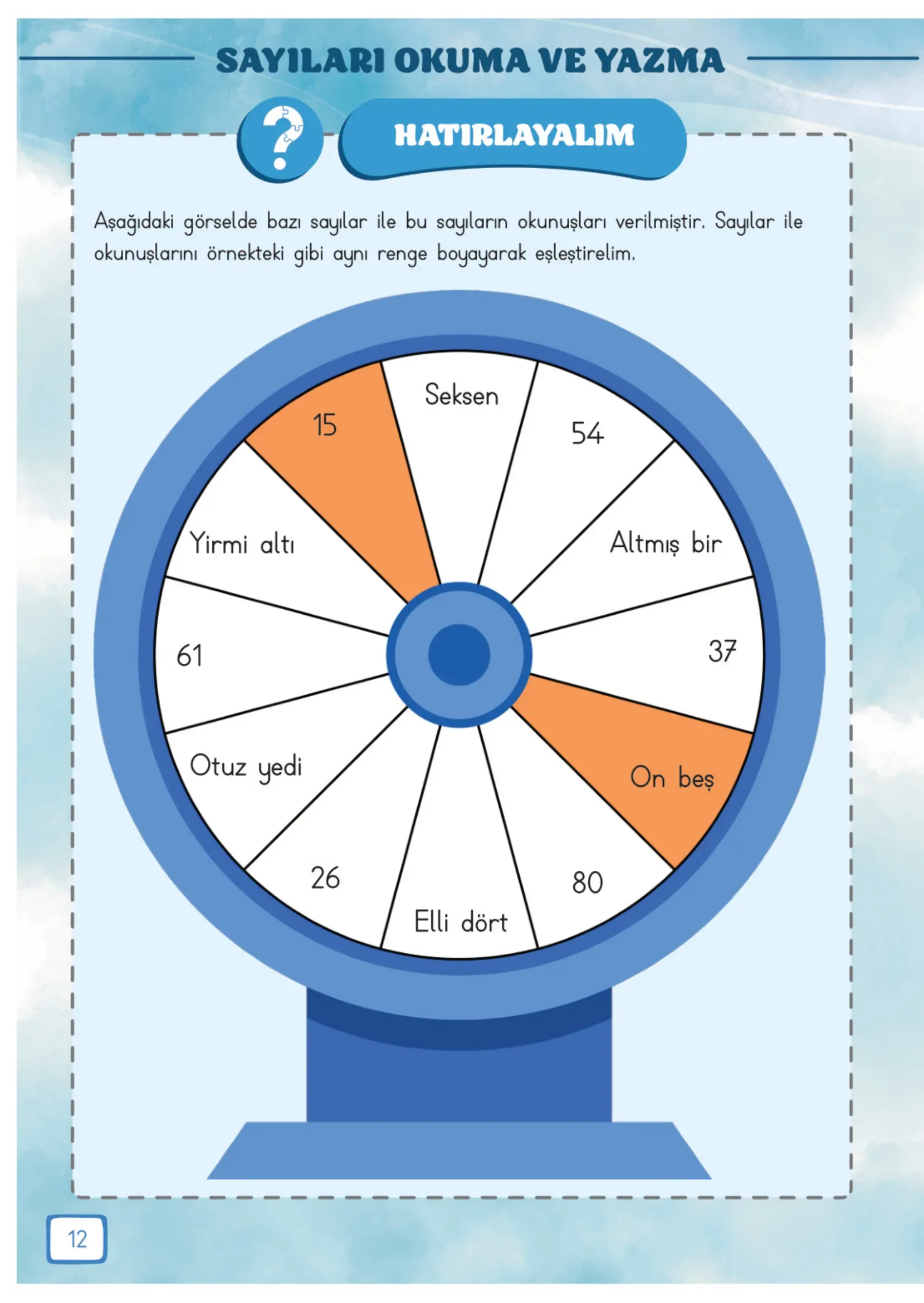 3. Sınıf Matematik Ders Kitabı Cevapları Meb Yayınları 1. Kitap Sayfa 12