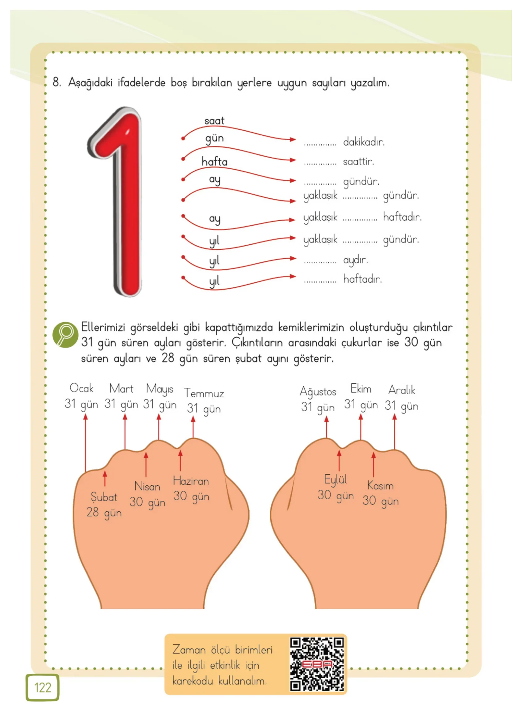 3. Sınıf Matematik Ders Kitabı Cevapları Meb Yayınları 1. Kitap Sayfa 122