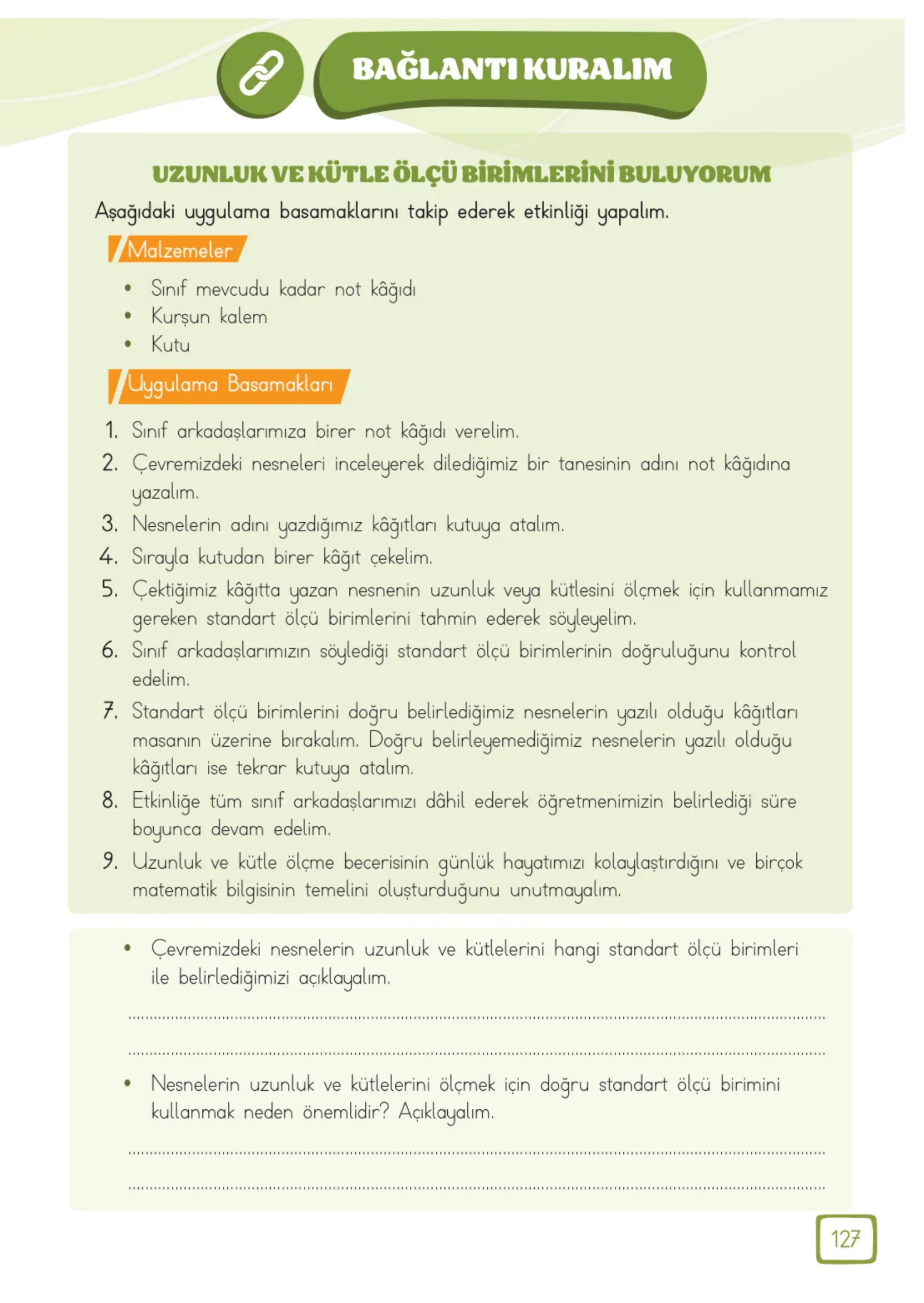 3. Sınıf Matematik Ders Kitabı Cevapları Meb Yayınları 1. Kitap Sayfa 127