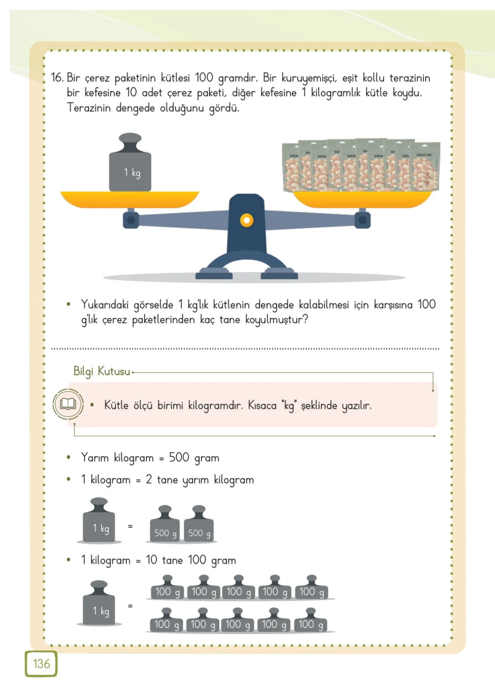 3. Sınıf Matematik Ders Kitabı Cevapları Meb Yayınları 1. Kitap Sayfa 136