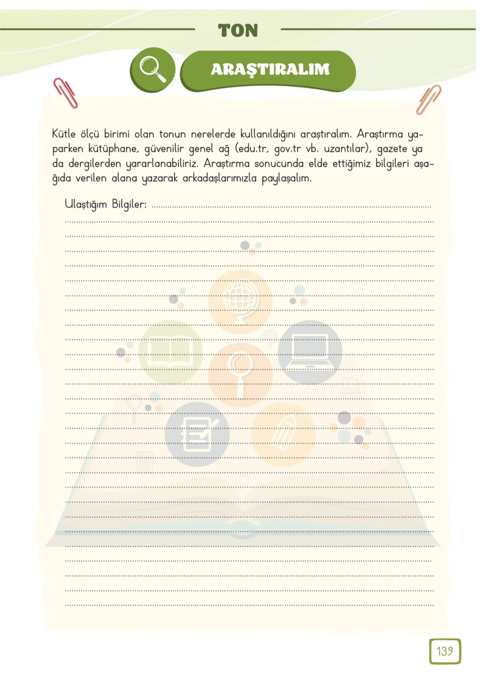 3. Sınıf Matematik Ders Kitabı Cevapları Meb Yayınları 1. Kitap Sayfa 139