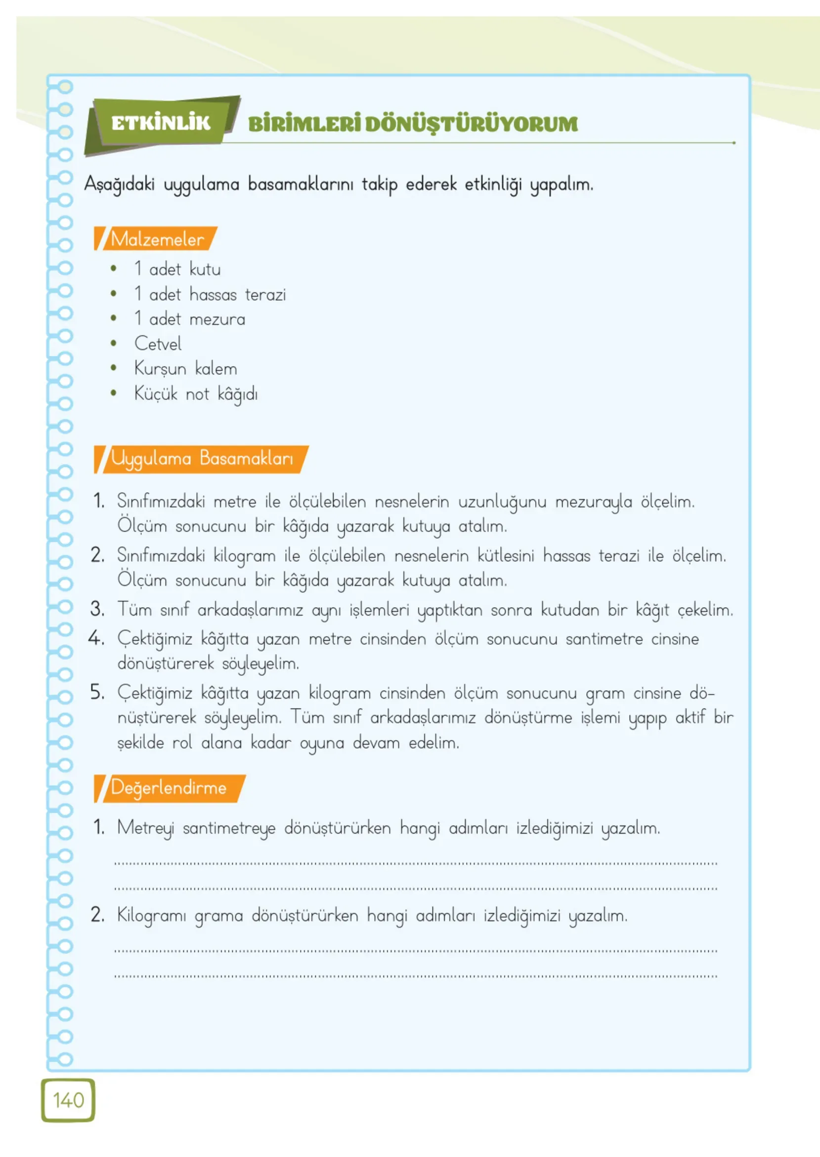 3. Sınıf Matematik Ders Kitabı Cevapları Meb Yayınları 1. Kitap Sayfa 140