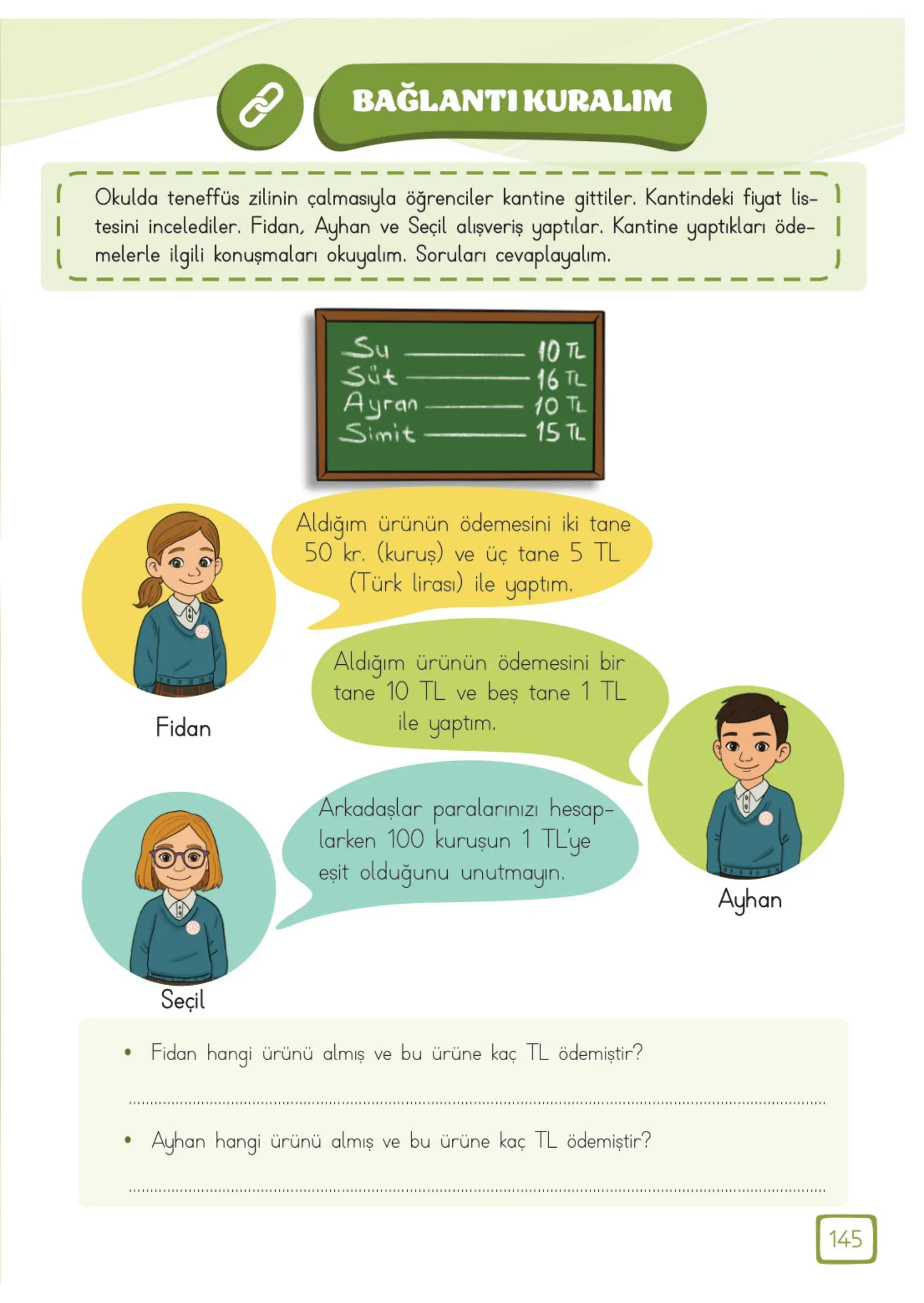 3. Sınıf Matematik Ders Kitabı Cevapları Meb Yayınları 1. Kitap Sayfa 145