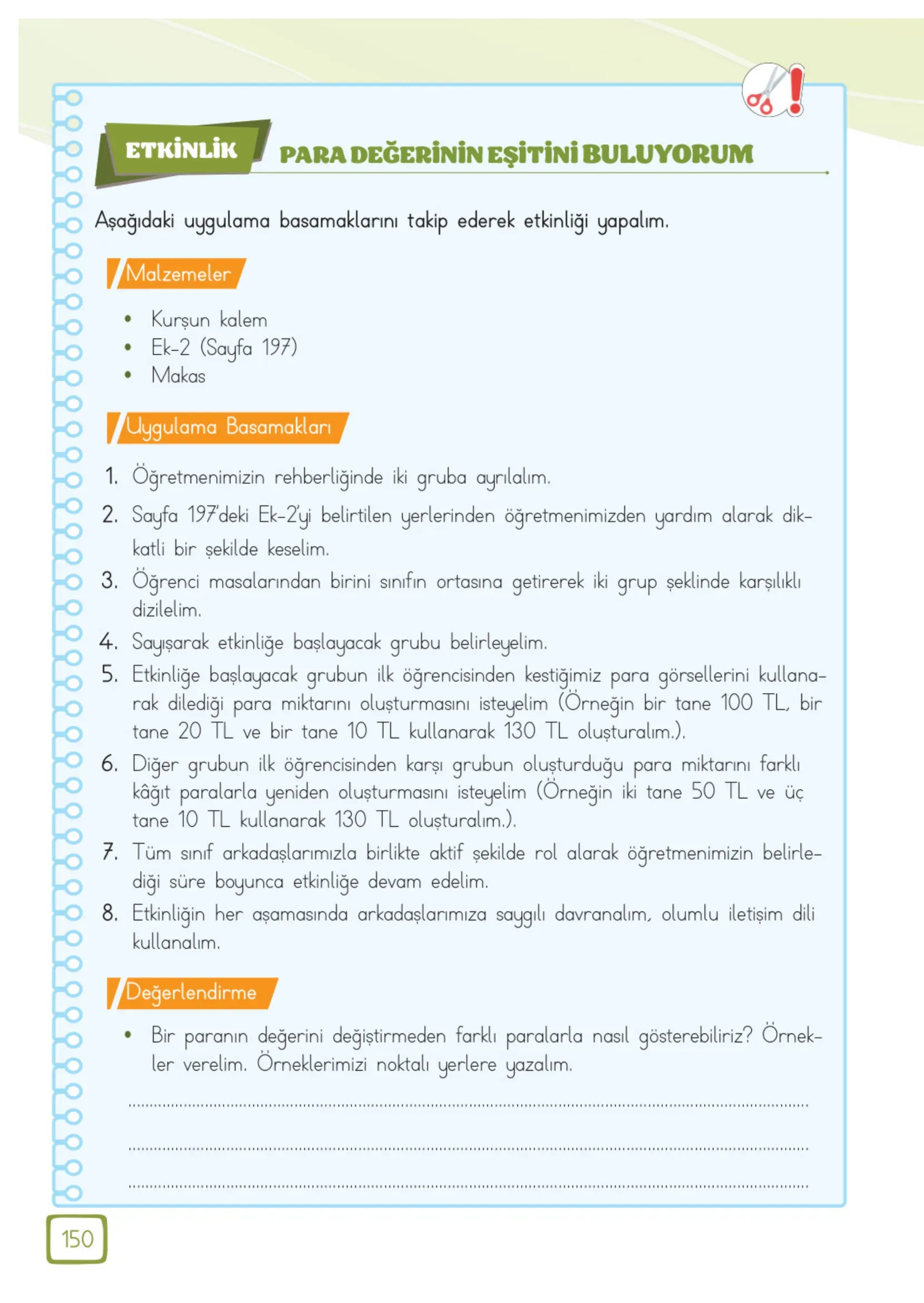 3. Sınıf Matematik Ders Kitabı Cevapları Meb Yayınları 1. Kitap Sayfa 150