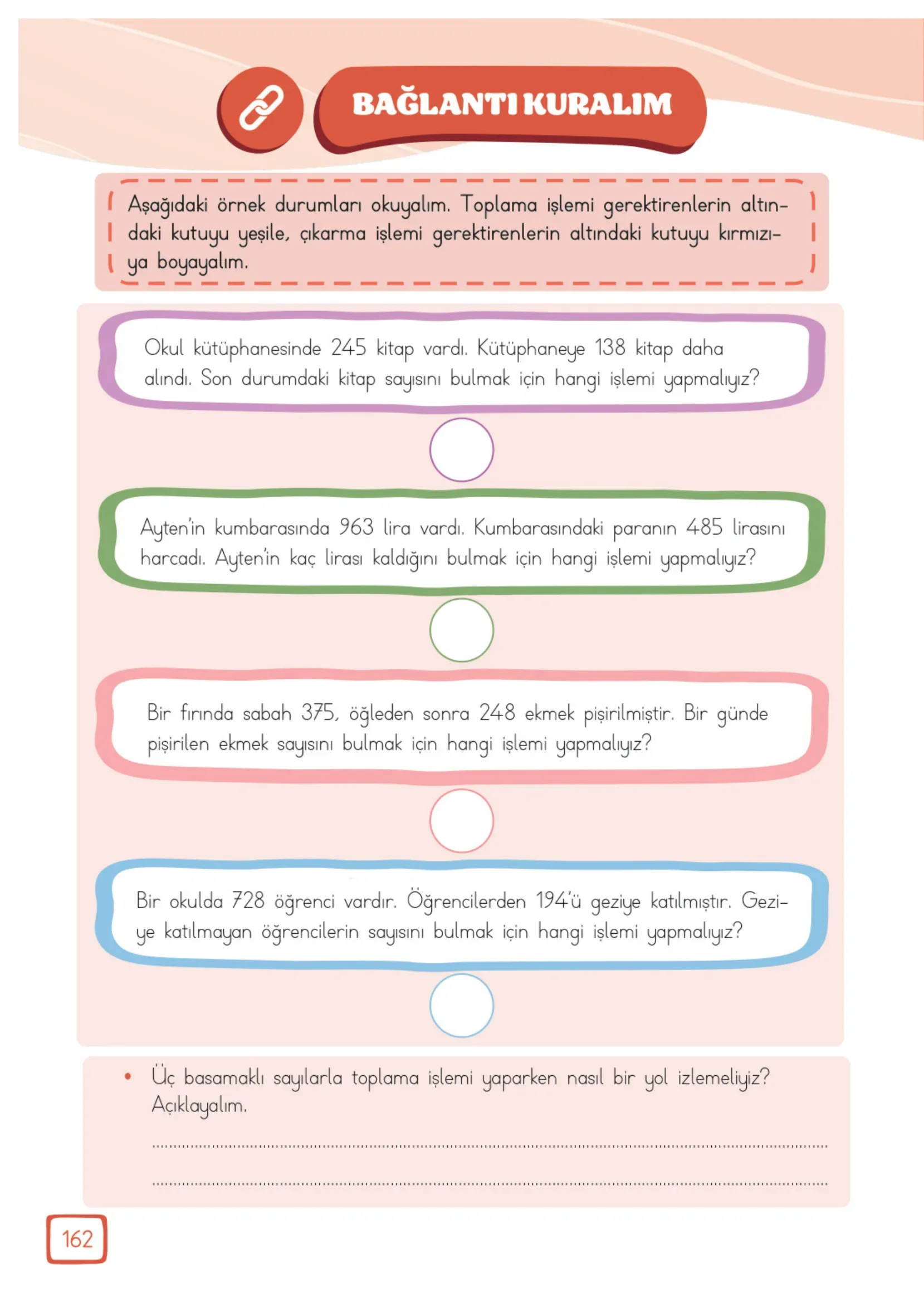 3. Sınıf Matematik Ders Kitabı Cevapları Meb Yayınları 1. Kitap Sayfa 162