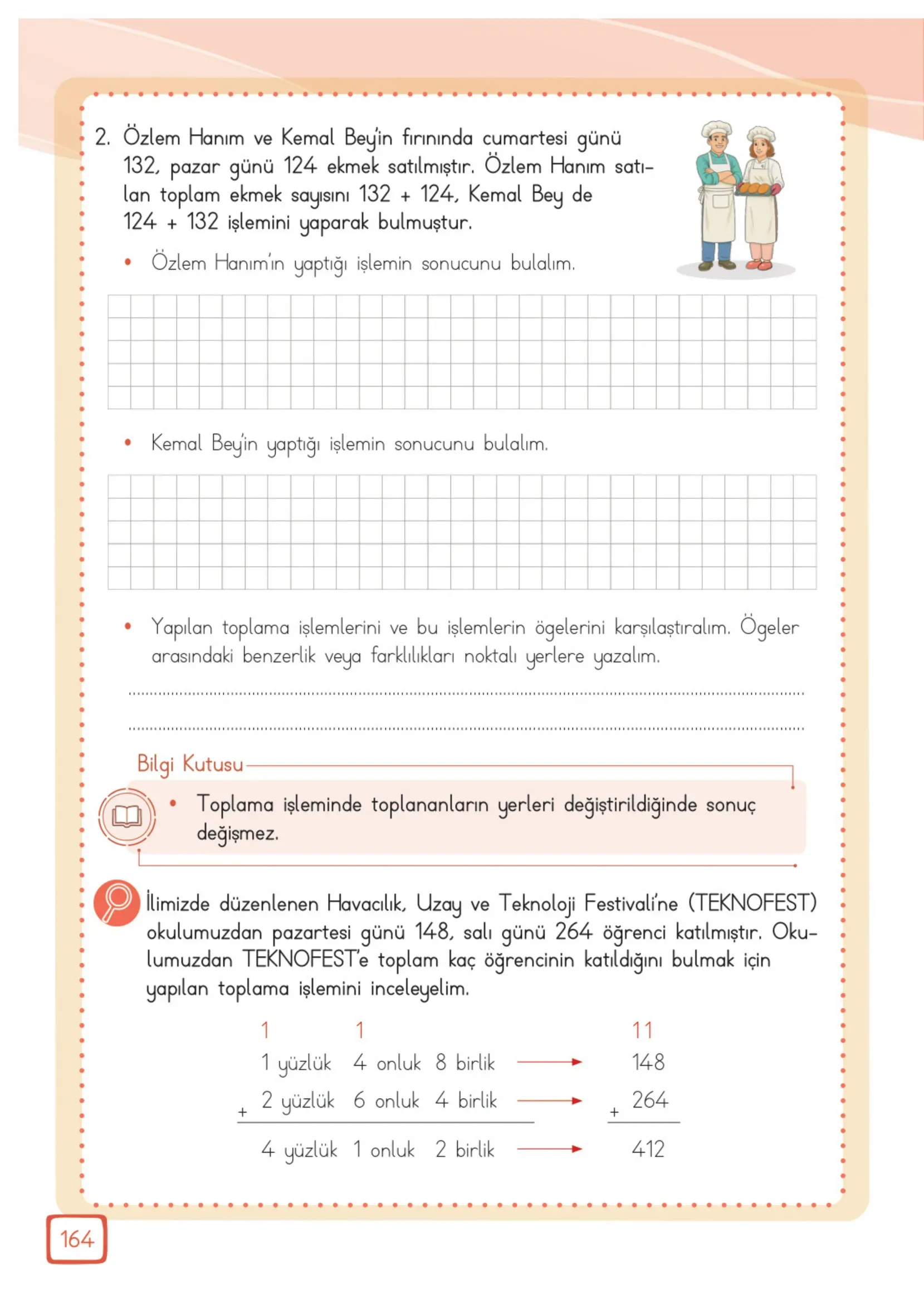 3. Sınıf Matematik Ders Kitabı Cevapları Meb Yayınları 1. Kitap Sayfa 164