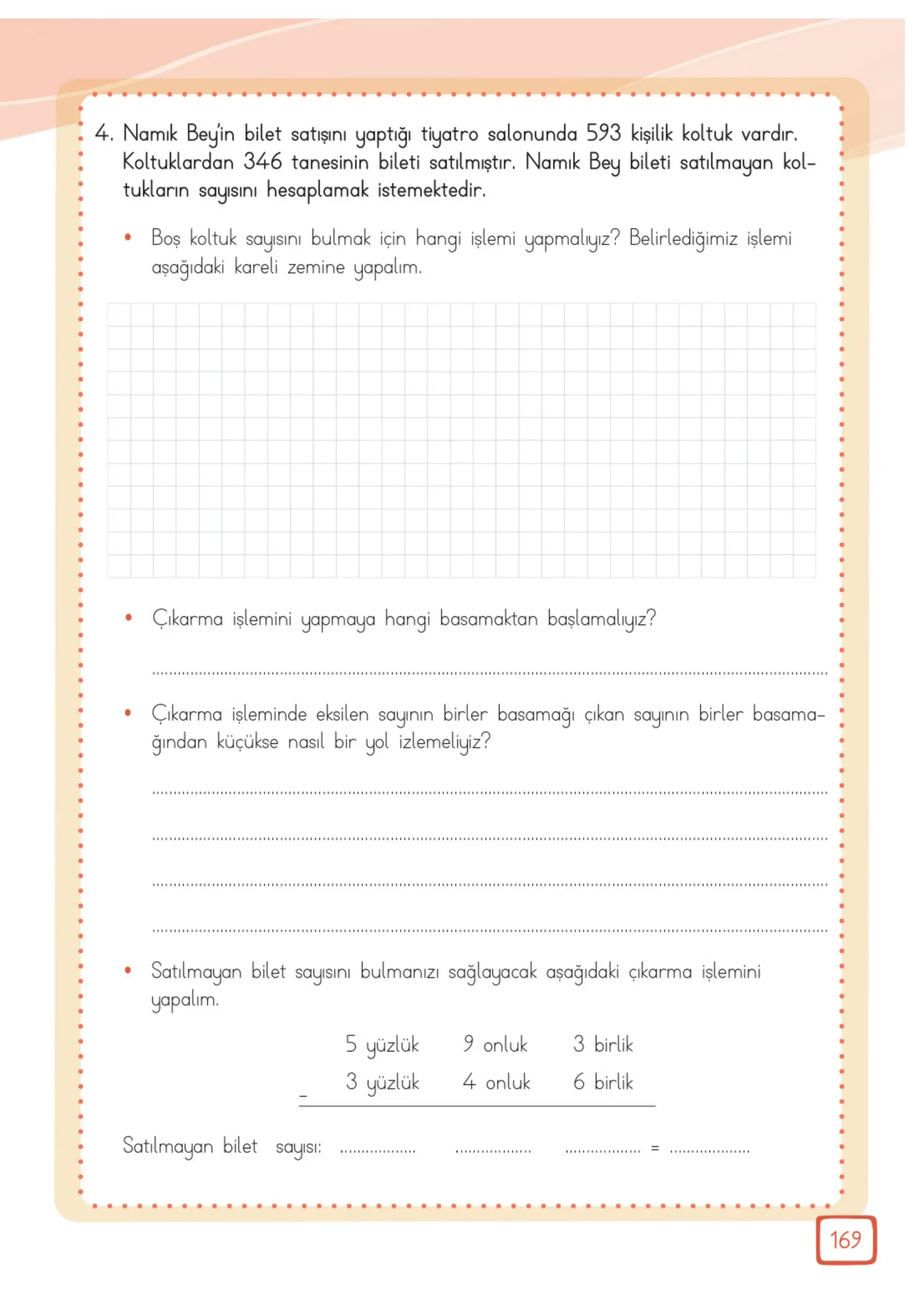 3. Sınıf Matematik Ders Kitabı Cevapları Meb Yayınları 1. Kitap Sayfa 169