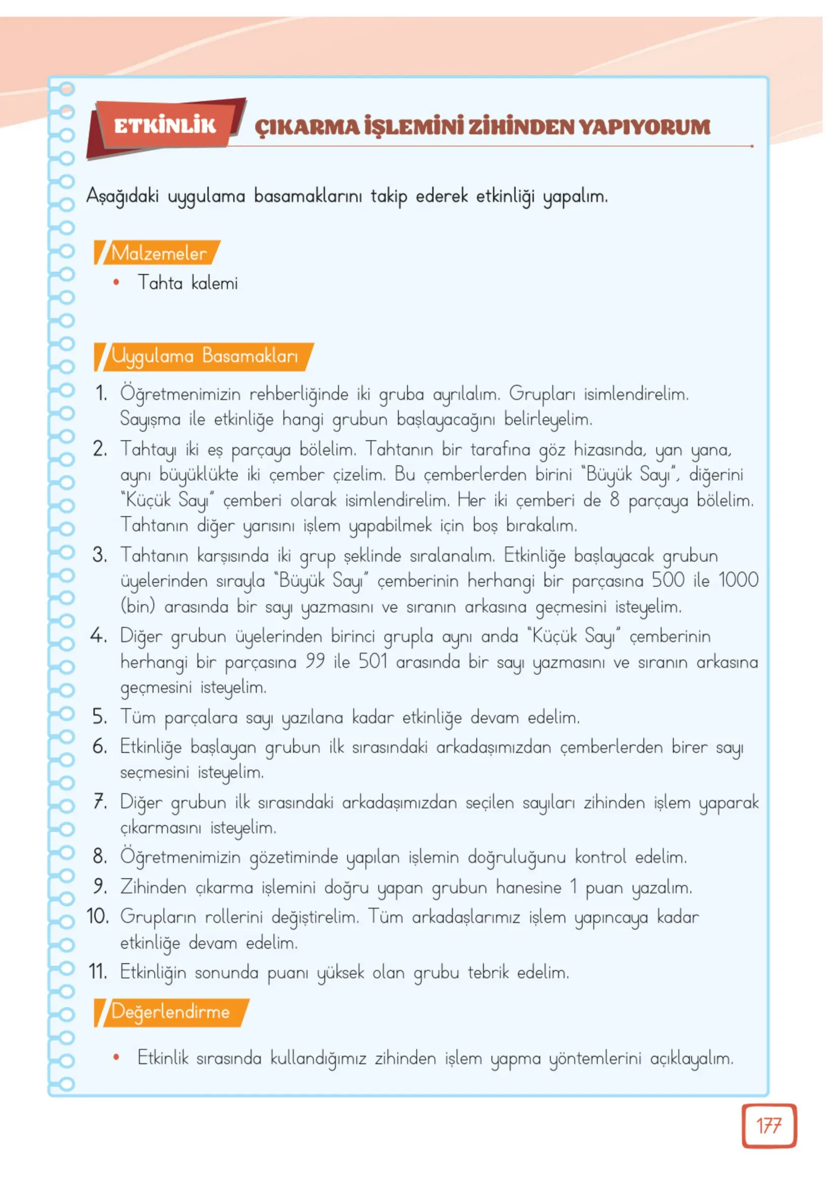 3. Sınıf Matematik Ders Kitabı Cevapları Meb Yayınları 1. Kitap Sayfa 177