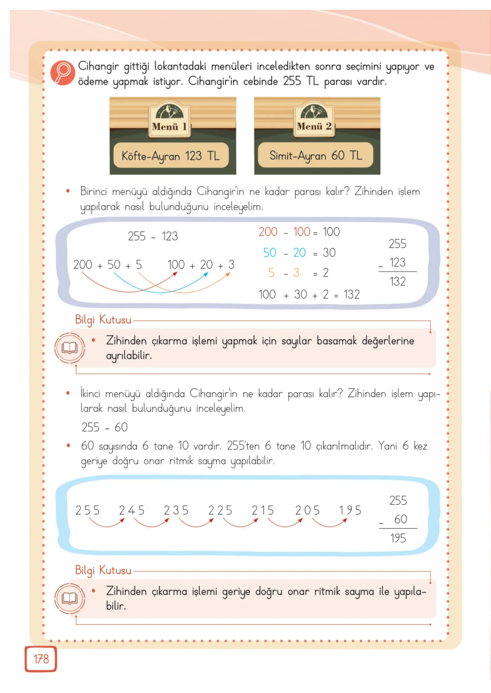 3. Sınıf Matematik Ders Kitabı Cevapları Meb Yayınları 1. Kitap Sayfa 178