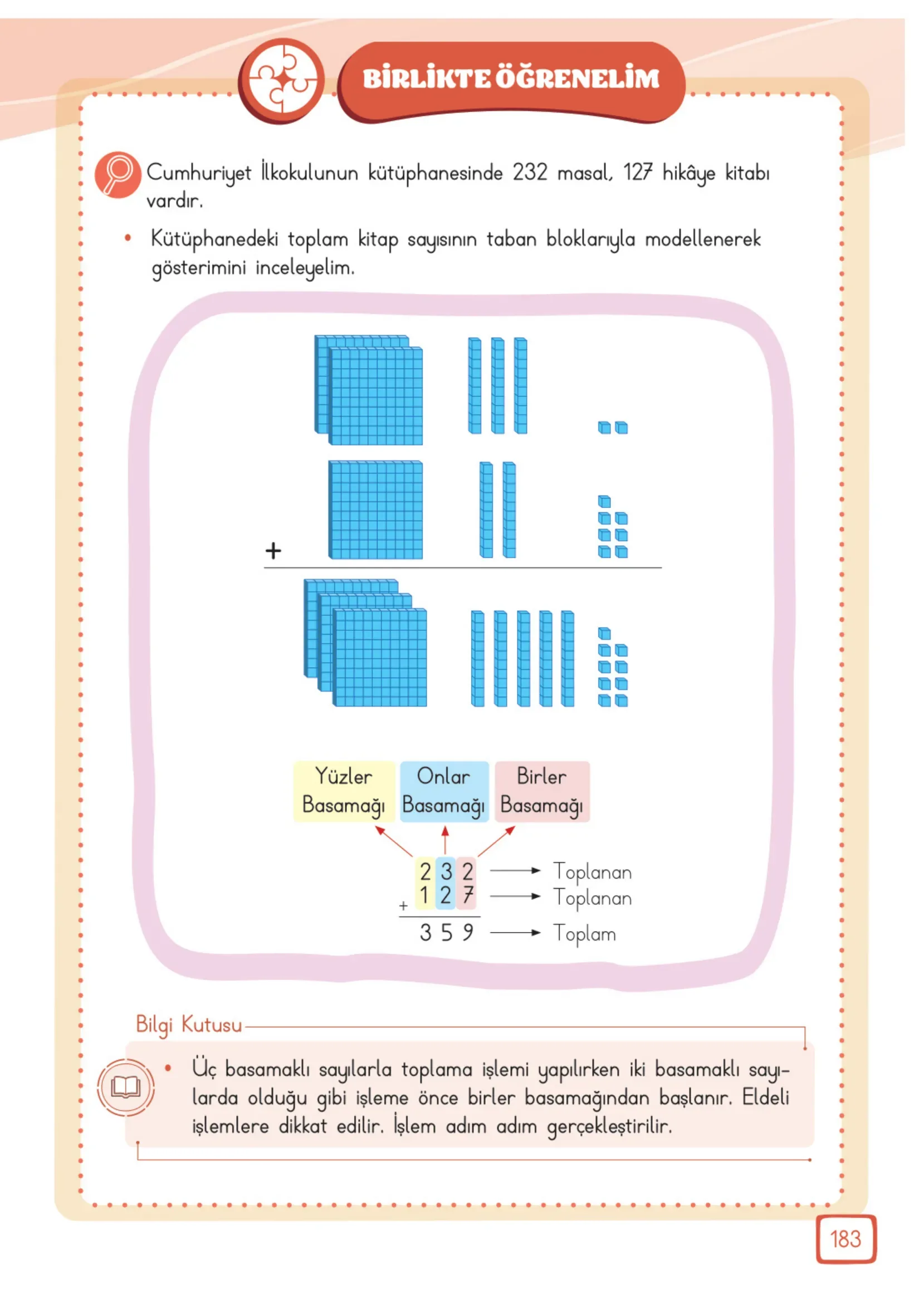 3. Sınıf Matematik Ders Kitabı Cevapları Meb Yayınları 1. Kitap Sayfa 183