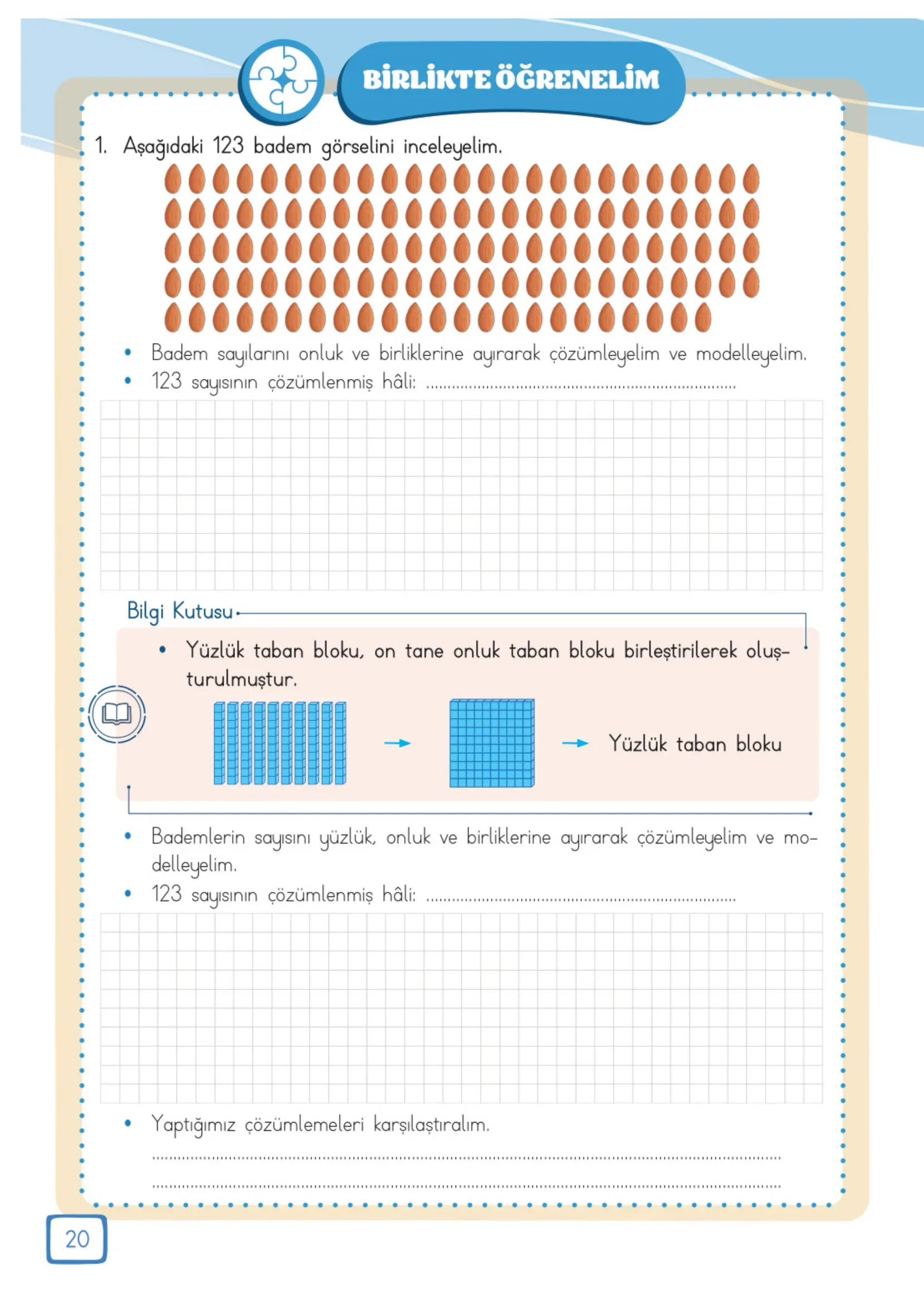 3. Sınıf Matematik Ders Kitabı Cevapları Meb Yayınları 1. Kitap Sayfa 20
