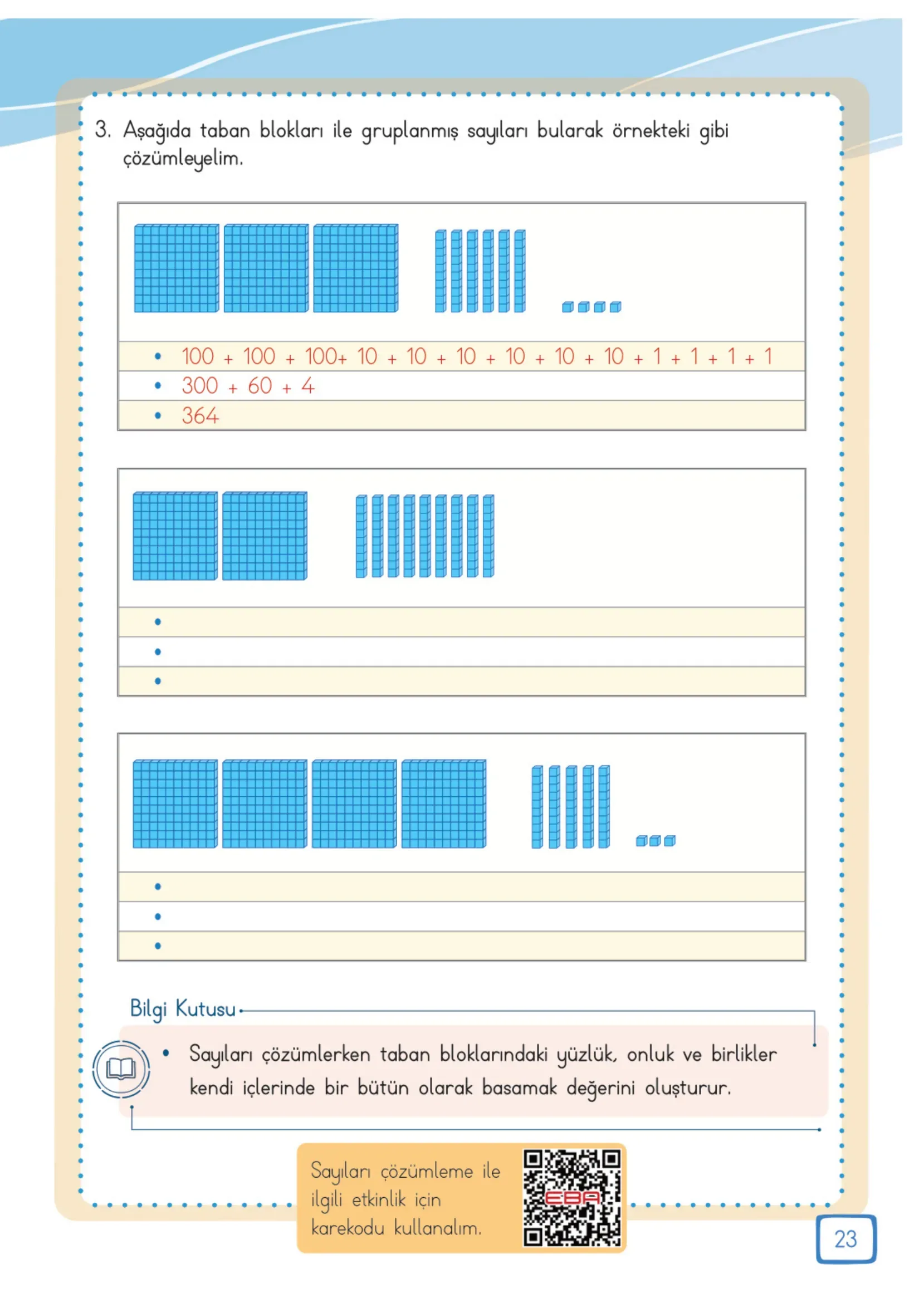 3. Sınıf Matematik Ders Kitabı Cevapları Meb Yayınları 1. Kitap Sayfa 23
