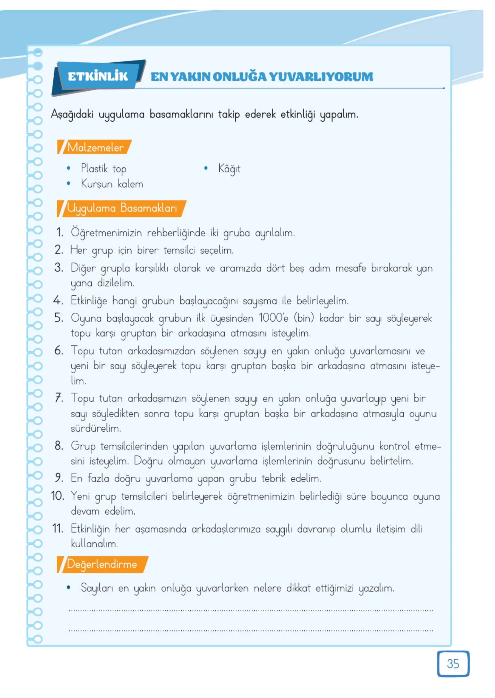 3. Sınıf Matematik Ders Kitabı Cevapları Meb Yayınları 1. Kitap Sayfa 35