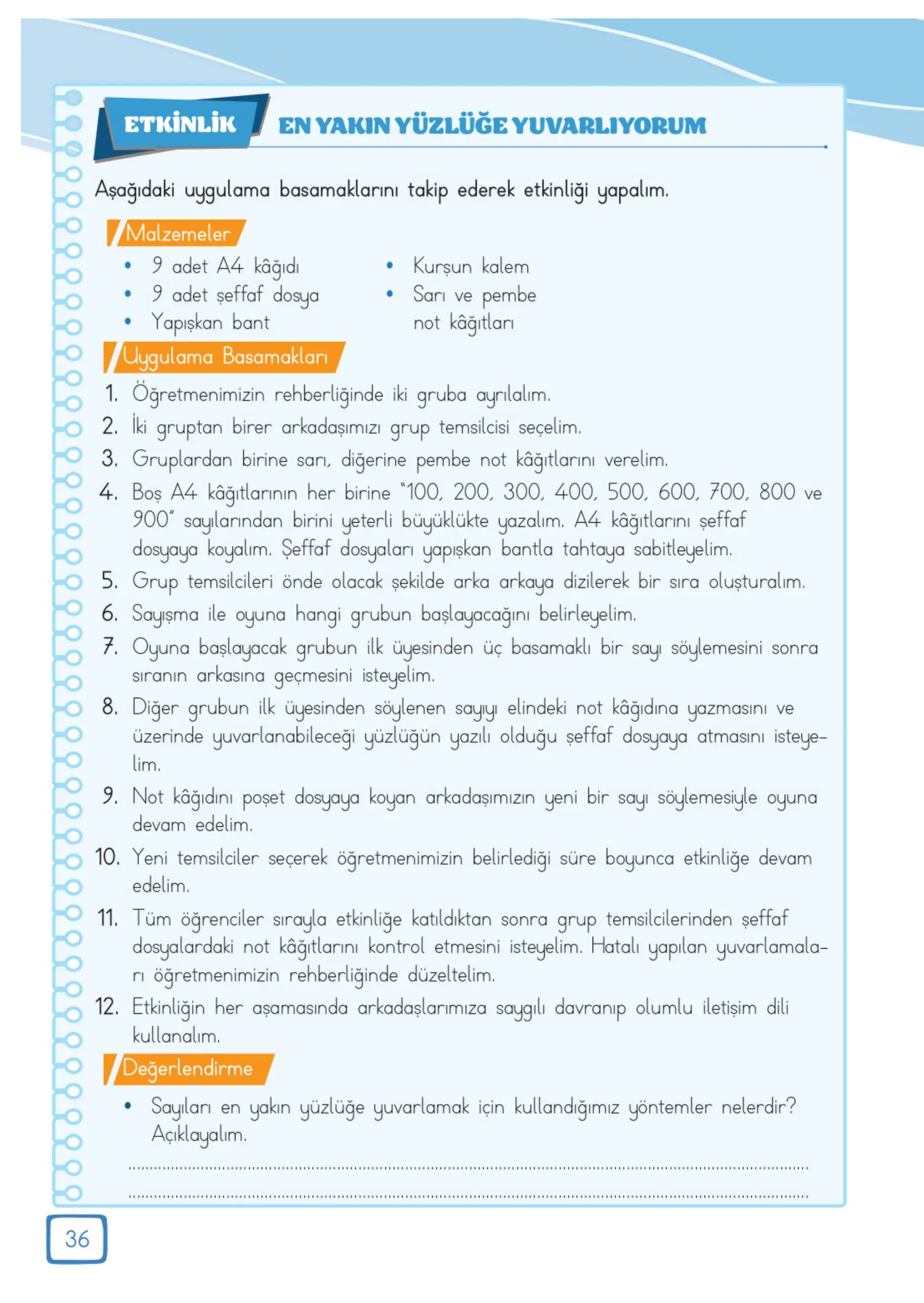 3. Sınıf Matematik Ders Kitabı Cevapları Meb Yayınları 1. Kitap Sayfa 36