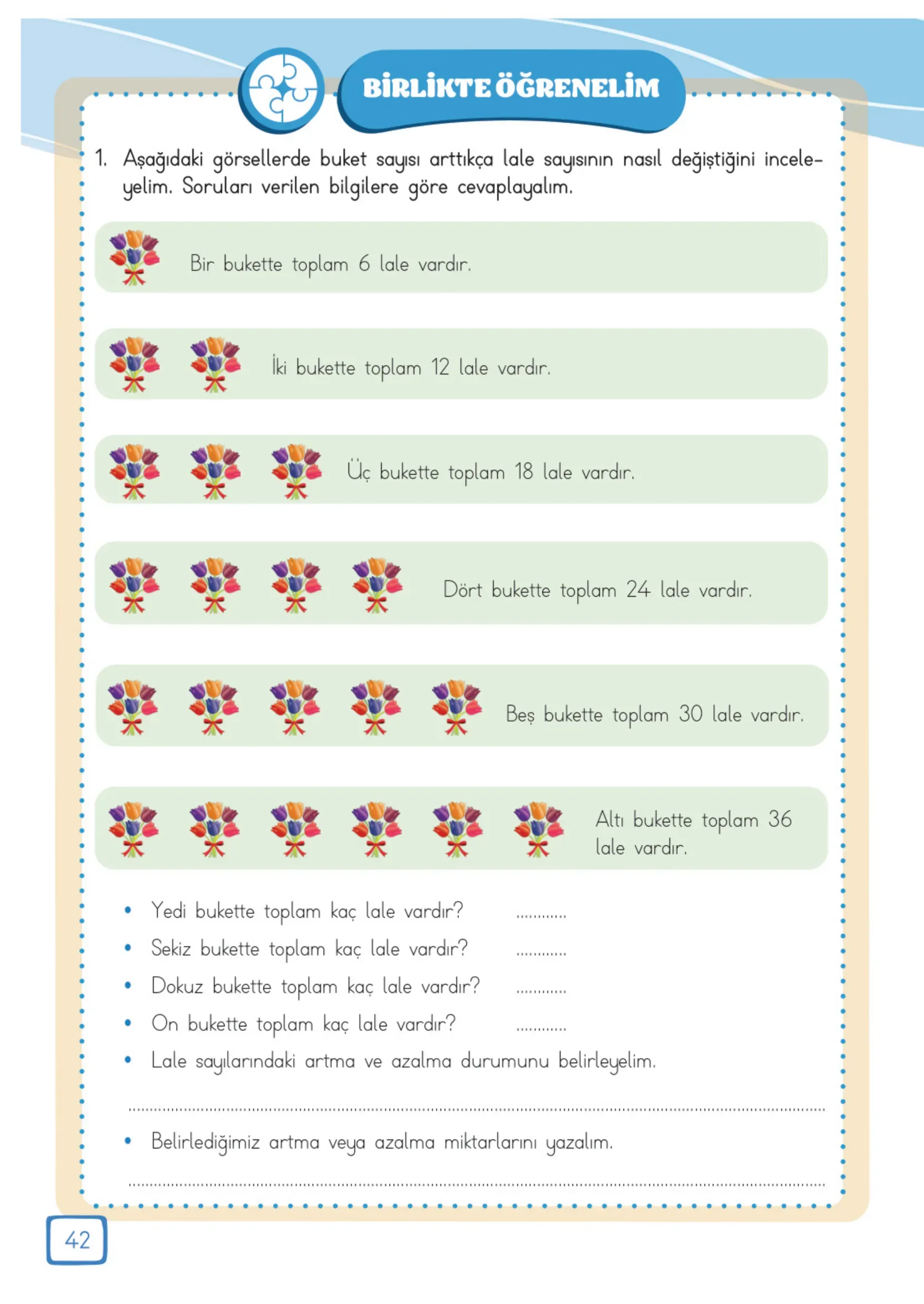 3. Sınıf Matematik Ders Kitabı Cevapları Meb Yayınları 1. Kitap Sayfa 42