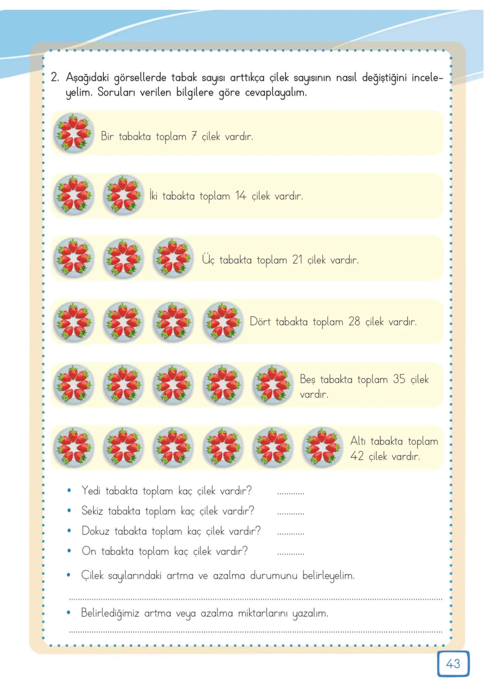 3. Sınıf Matematik Ders Kitabı Cevapları Meb Yayınları 1. Kitap Sayfa 43