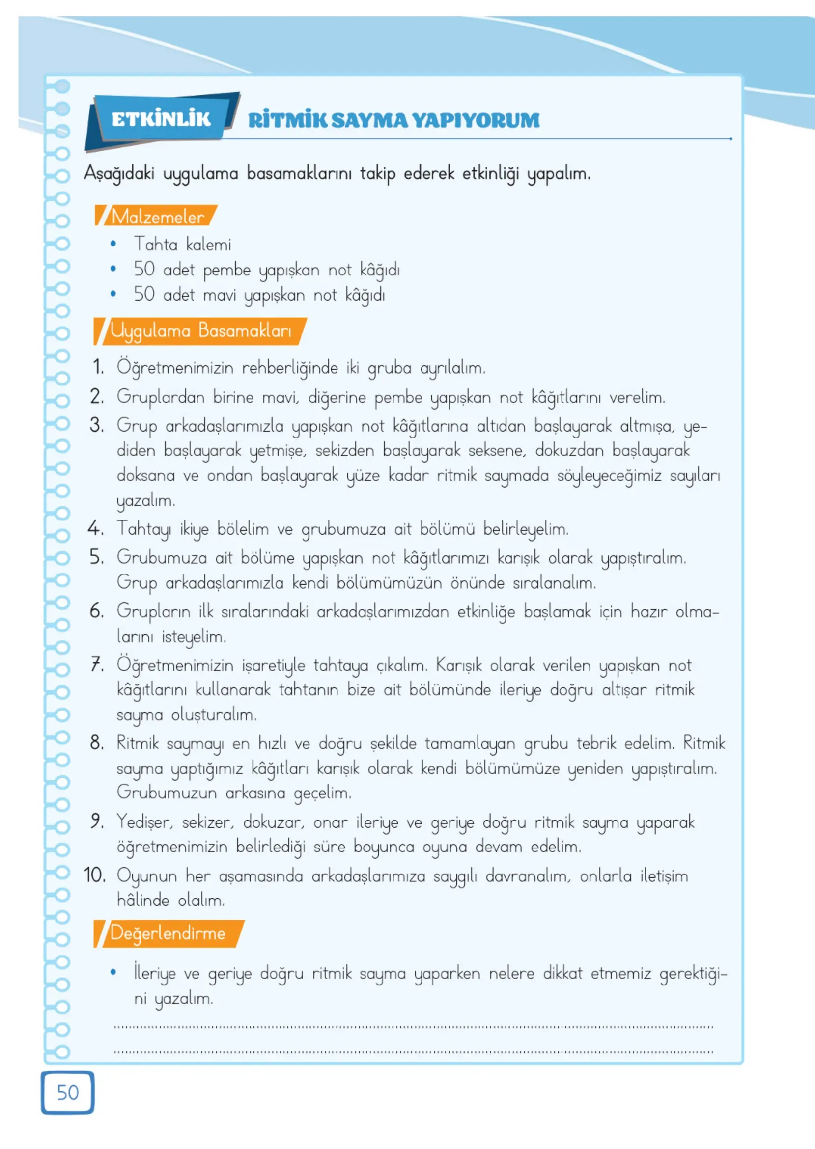3. Sınıf Matematik Ders Kitabı Cevapları Meb Yayınları 1. Kitap Sayfa 50