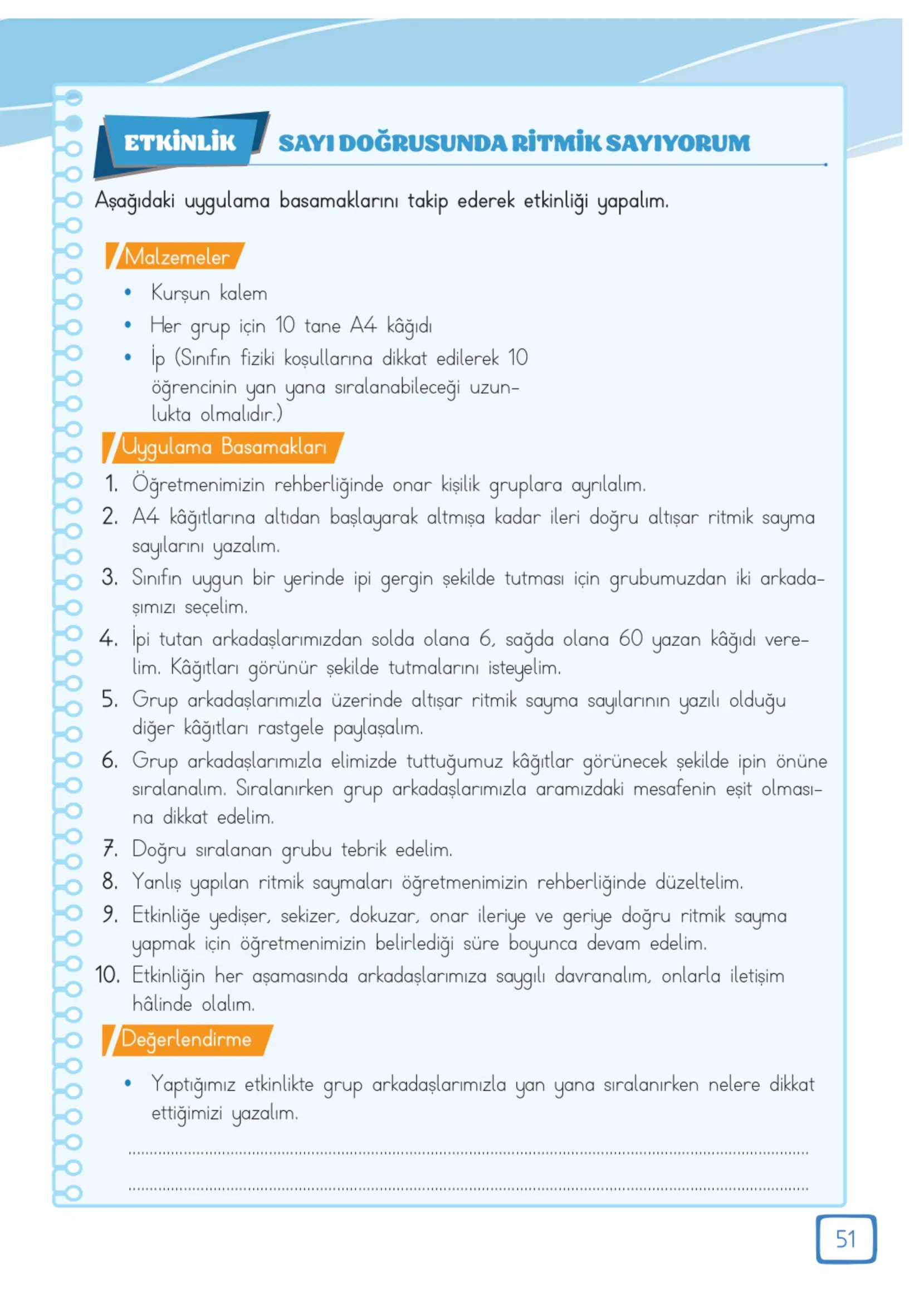 3. Sınıf Matematik Ders Kitabı Cevapları Meb Yayınları 1. Kitap Sayfa 51